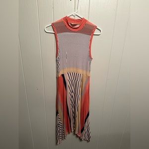 Anthropologie Maeve Cleary Mock Neck Striped Dress XS